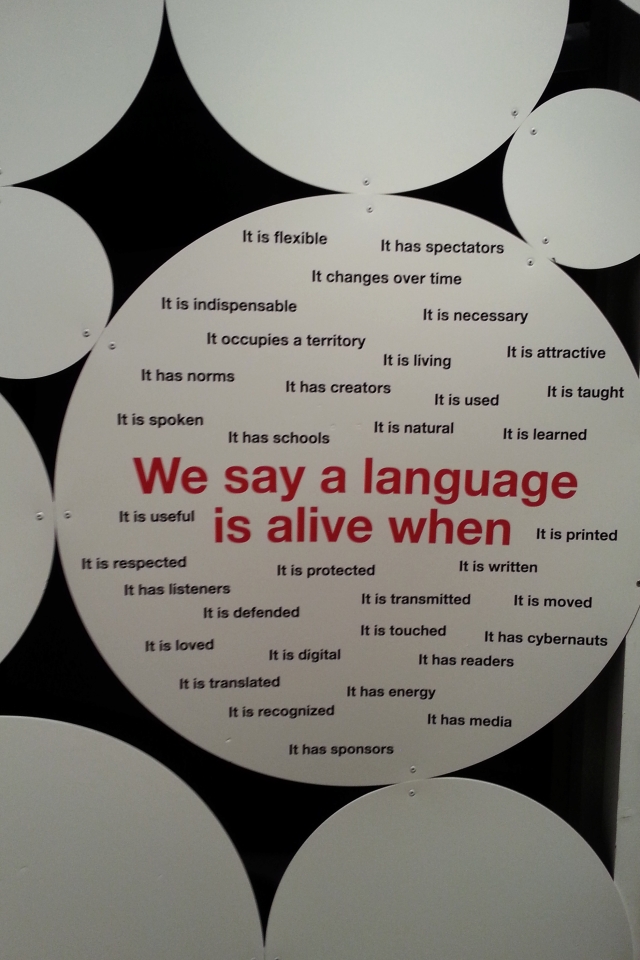 From the Alhóndiga Bilbao exhibit, "badu, bada: Euskera in a Multilingual World"